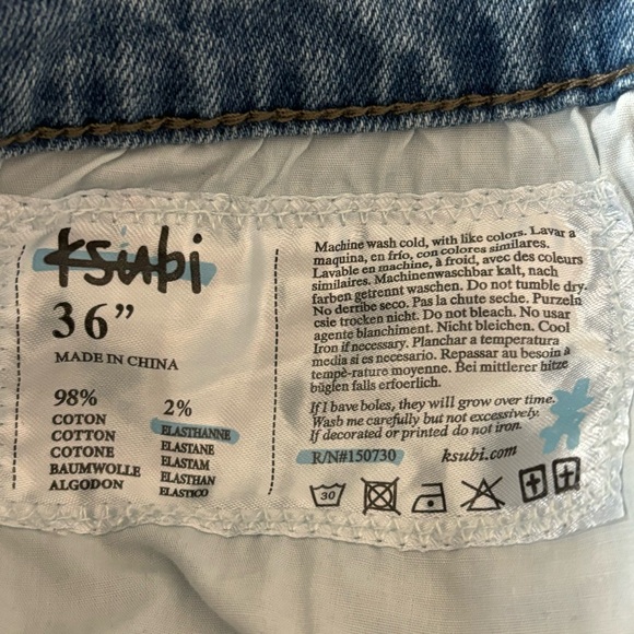 Ksubi Van Winkle Nowhere Punk in Blue Denim Jeans - Picture 4 of 9